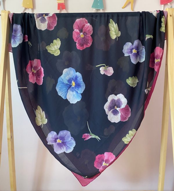 روسری نخی بنفشه - Image 2