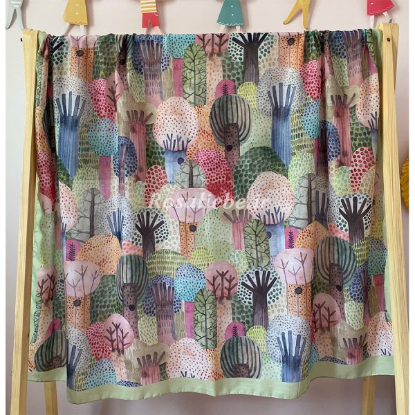 روسری نخی قواره متوسط (قواره 110) جنگل سبز - Image 2