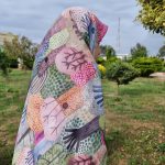 روسری نخی قواره متوسط (قواره 110) جنگل سبز