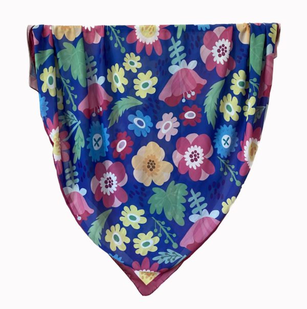 KarboniGoldar روسری نخی کاربنی گلدار - Image 1