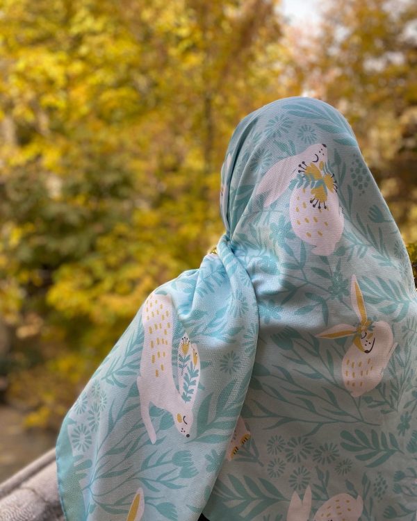 روسری نخ گارزا خرگوشک آبی - Image 1