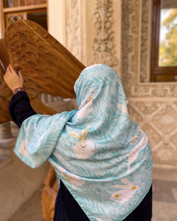 روسری نخ گارزا خرگوشک آبی - Image 2