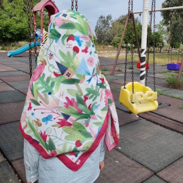 روسری نخی قواره متوسط (قواره 110) خونه درختی - Image 1