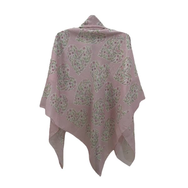 روسری نخی قلب صورتی - Image 1