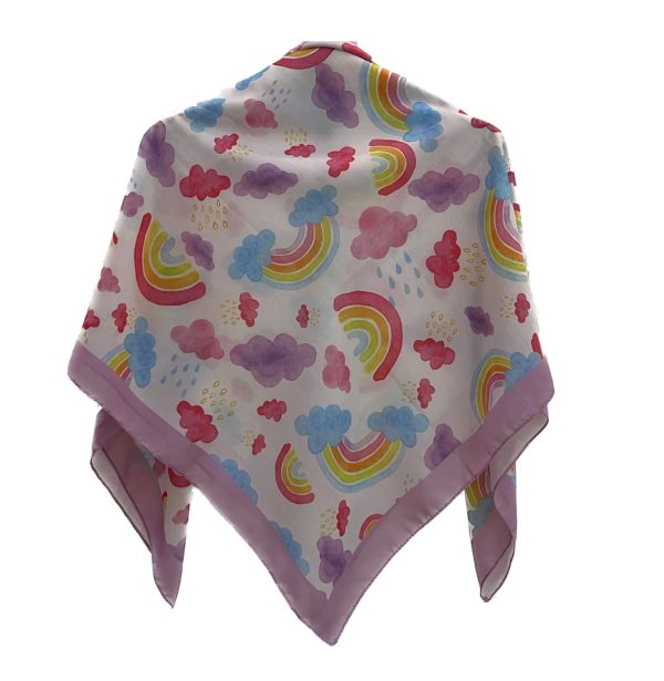 روسری نخی قواره متوسط (قواره 110) رنگین کمان - Image 1