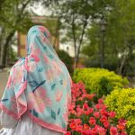 روسری ابریشم رویای آبی - Image 2