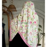 روسری ابریشم شکوفه گیلاس لیمویی