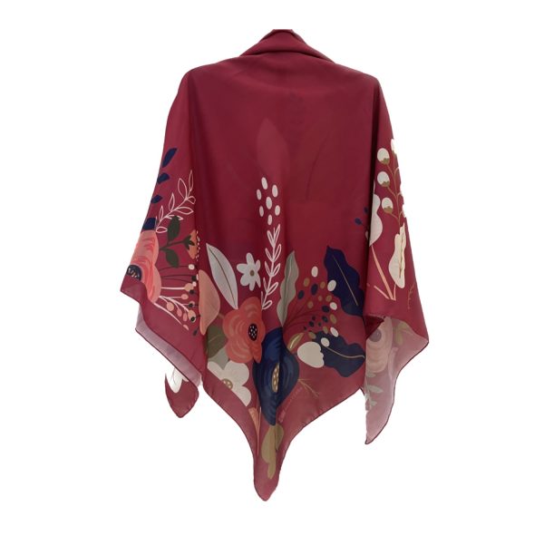 روسری نخی شادان زرشکی - Image 1