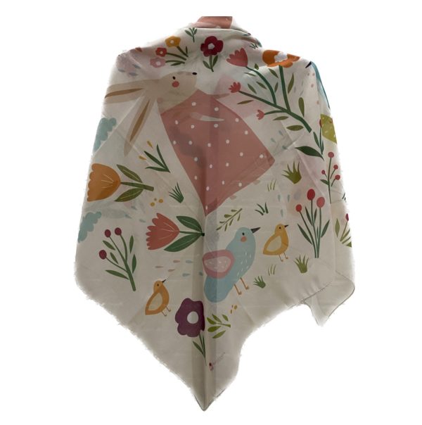 روسری نخی بچه گانه (قواره 90) صبح مزرعه - Image 3