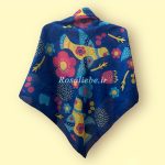 روسری نخی قواره متوسط (قواره 110) جوجه کاربنی - Image 2