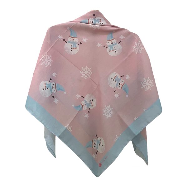 روسری نخی قواره متوسط (قواره 110) آدم برفی کوچولو - Image 1