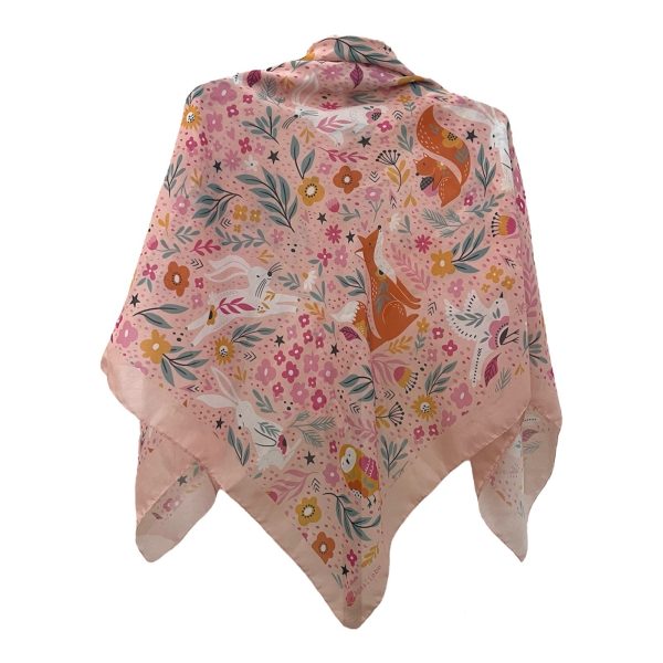 BaharSooraTnakhi روسری نخی قواره متوسط (قواره 110) باهار صورتی - Image 1