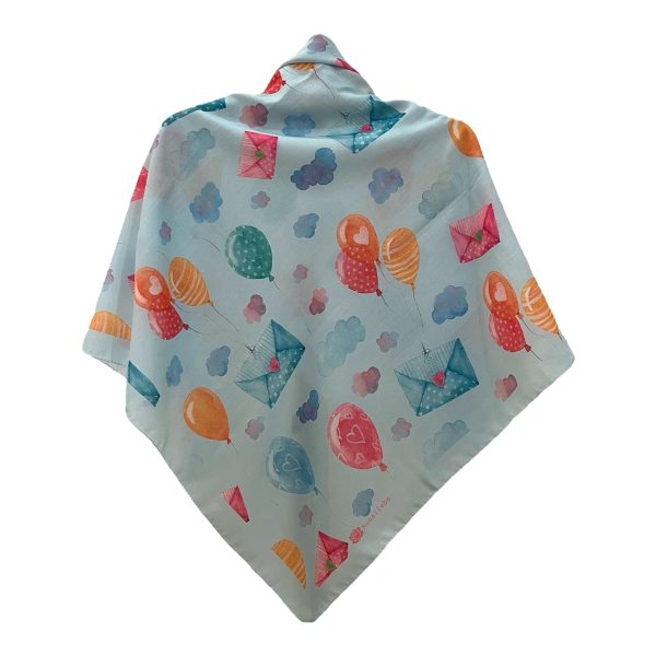 TavalodAbiNakhi روسری نخی قواره متوسط (قواره 110) تولد آبی - Image 1