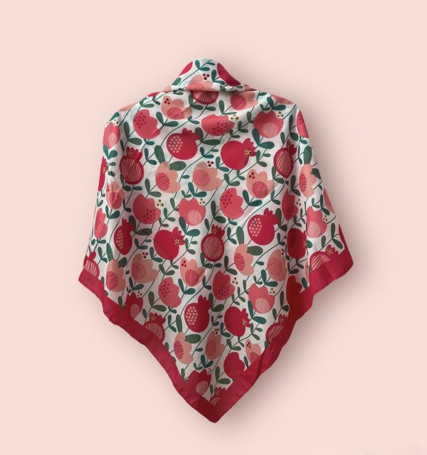 AnarGol روسری نخی قواره متوسط (قواره 110) انارگل - Image 1