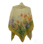 روسری نخی قواره متوسط (قواره 110) گردش در باغ - Image 2