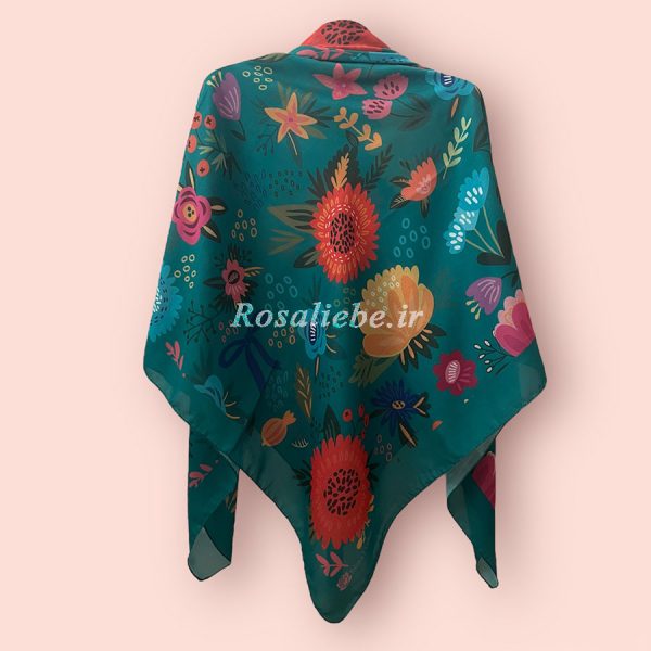 روسری نخی باغ بهشت سبز - Image 1