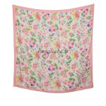 روسری نخی قواره متوسط (قواره 110) باغ بهشت صورتی - Image 2