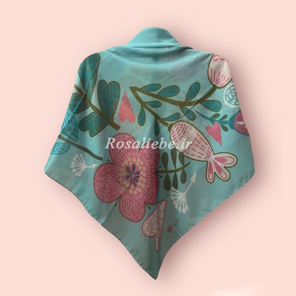 shaDabi110-1 روسری نخی قواره متوسط (قواره 110) شادی آبی - Image 1