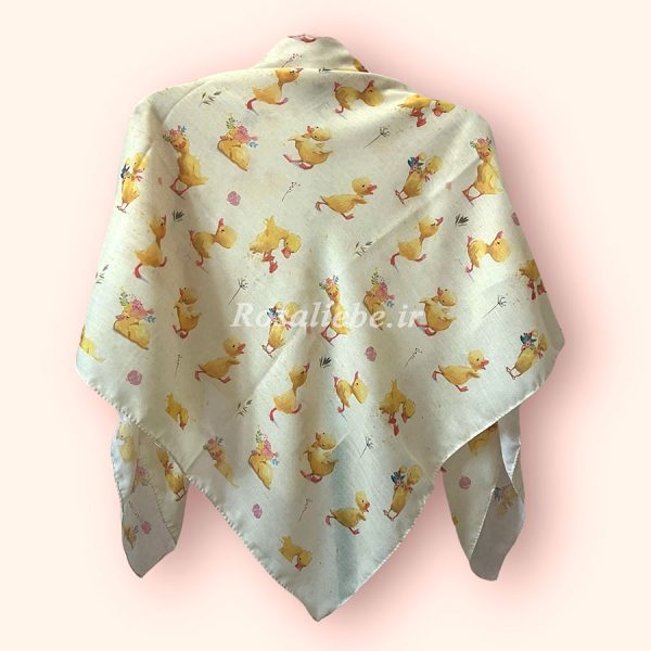 JujeKchlu110-1 روسری نخی بچه گانه (قواره 90) جوجه کوچولو - Image 1