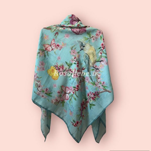 ParndeAbi140-1 روسری نخی پرنده آبی - Image 1