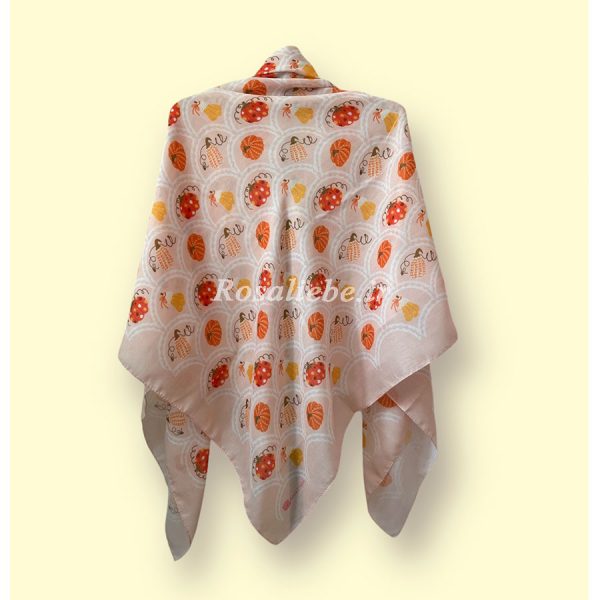 روسری نخی بچه گانه (قواره 90) کدویی - Image 1