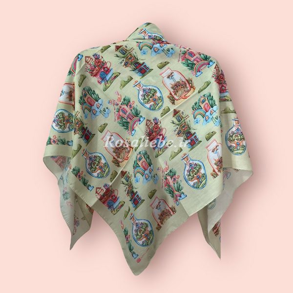 روسری نخی قواره متوسط (قواره 110) خونه بطری - Image 1