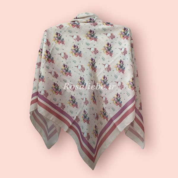 KhrgshOMush-1 روسری نخی قواره متوسط (قواره 110) خرگوشی و موشی - Image 1