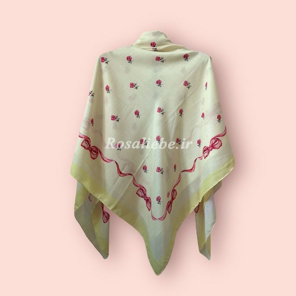 RosaLimoo-1 روسری نخی بچه گانه (قواره 90) رزا لیمویی - Image 1