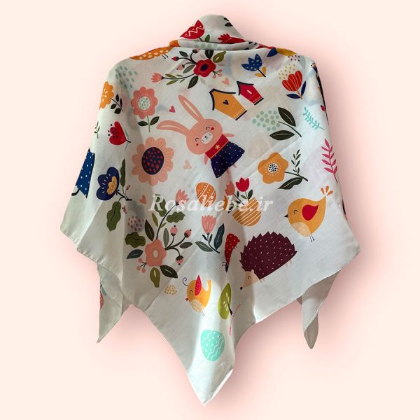 روسری نخی قواره متوسط (قواره 110) صبح مزرعه جدید - Image 1