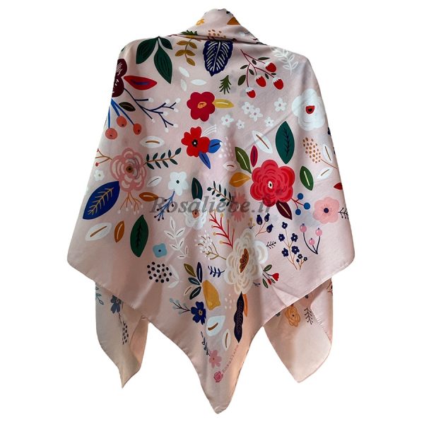 ShrnGlbhi140-1 روسری نخی شیرین گلبهی - Image 1