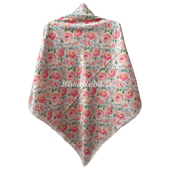 روسری ابریشم گل گلی - Image 3