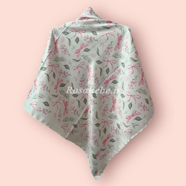 روسری ابریشم نازین کرم - Image 2