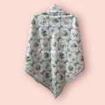 روسری ابریشم پروانه آبی (زمینه استخوانی) - Image 2